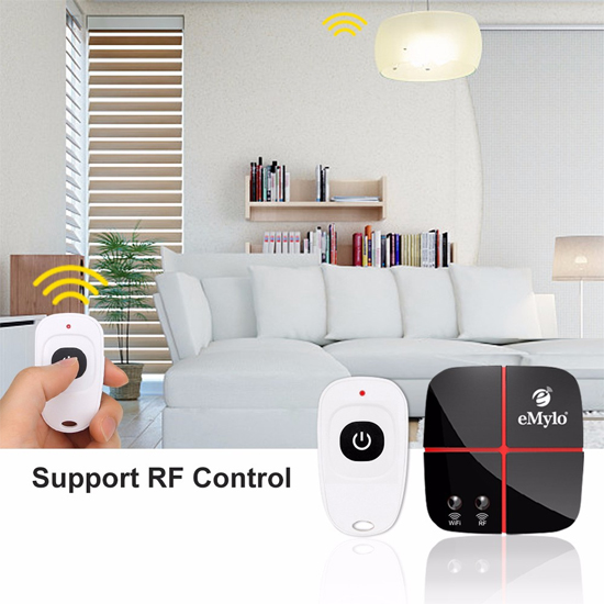 TURTLE_BASIC_RF WiFi+RF електрически превключвател с едно реле и свързващи клеми позволява на потребителите да управляват дистанционно всички свързани уреди, 220V, съвместим с Smart Life, Tuya