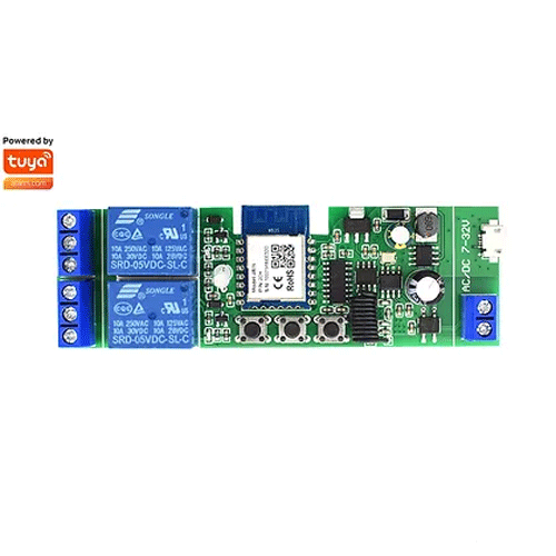 SMILE 2R RF WiFi/BLE електрически превключвател с две релета,12V, inching, selflocking, interlock  режим