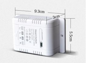 SMILE W20A WiFi електрически превключвател с едно реле, Max 20A 220V, Съвместим с Smart Life, Tuya