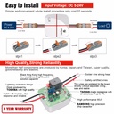 TURTLE_BASIC_LV WiFi електрически превключвател с едно реле и свързващи клеми, 5-24V, съвместим с Smart Life, Tuya