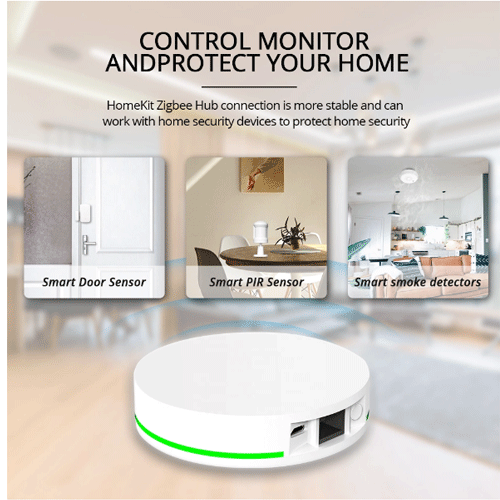 Tuya/Home Kit Zigbee  хъб,  до 100 Zigbee устройства, гласови комади Siri, Google, Alexa