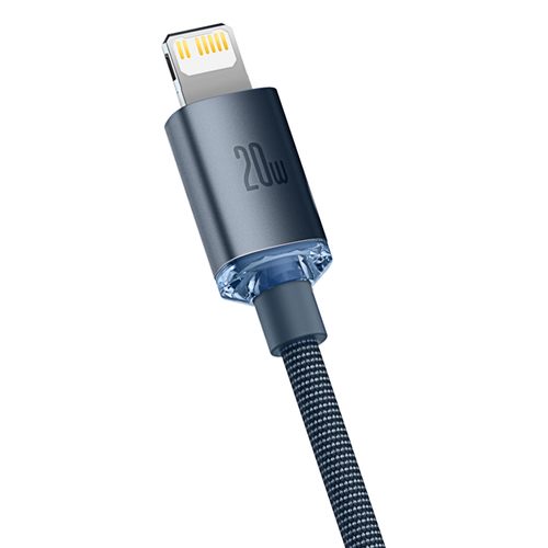 Crystal Shine 2 m дата кабел и бързо зареждане  USB C/Lightning