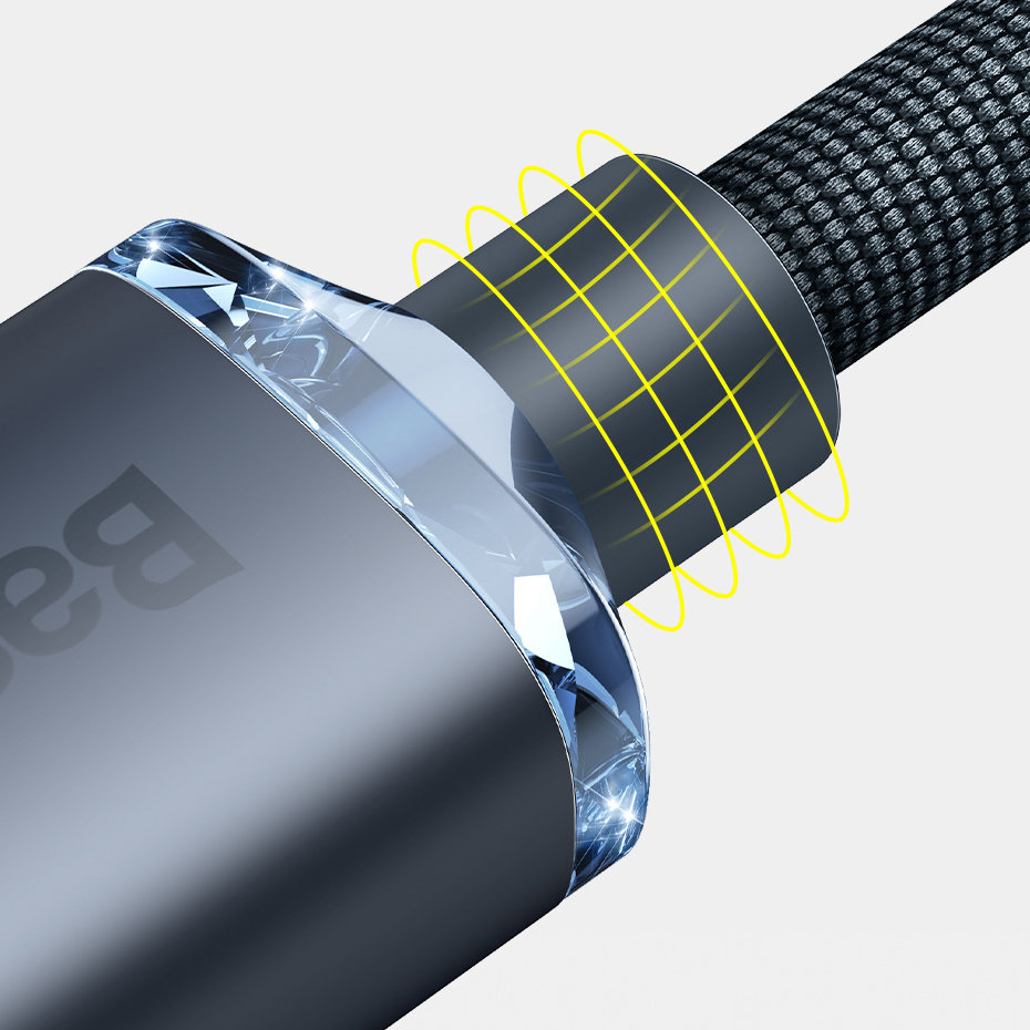 Crystal Shine 2 m дата кабел и бързо зареждане  USB C/Lightning