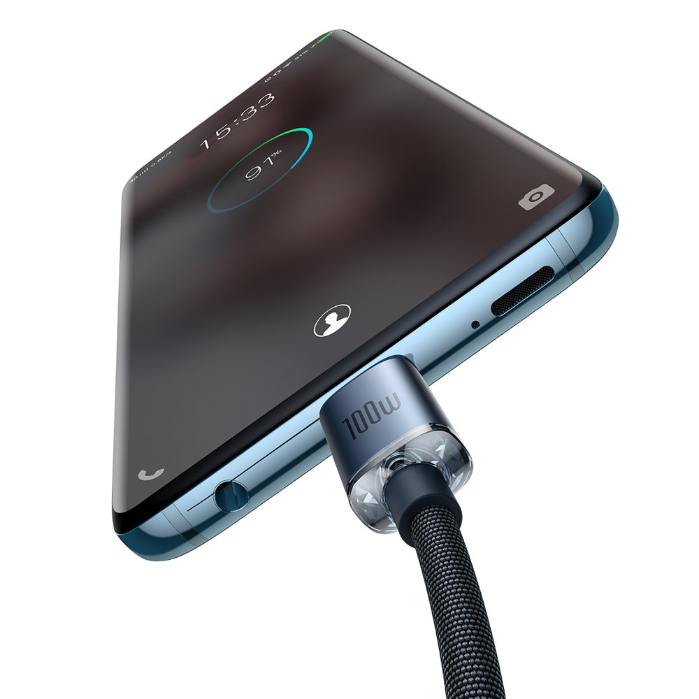 Crystal Shine 2 m дата кабел и бързо зареждане 100W  USB C/USB C