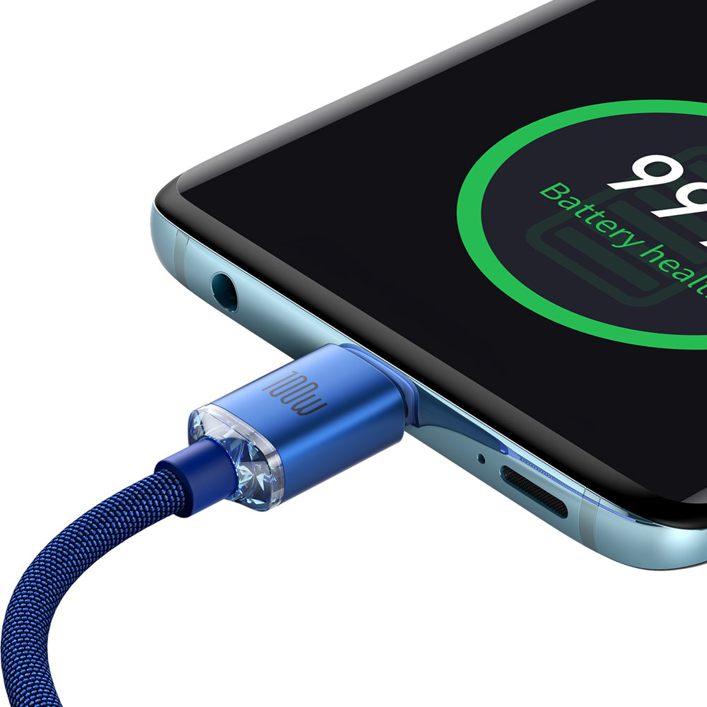 Crystal Shine 2 m дата кабел и бързо зареждане 100W  USB C/USB C