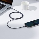 Cristal Shine 2 m дата кабел и бързо зареждане 2.4A  USB A/Lightning, черен