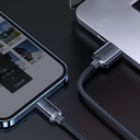 Cristal Shine 2 m дата кабел и бързо зареждане 2.4A  USB A/Lightning, черен