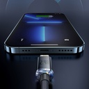Cristal Shine 2 m дата кабел и бързо зареждане 2.4A  USB A/Lightning, черен