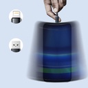 Cristal Shine 2 m дата кабел и бързо зареждане 2.4A  USB A/Lightning, черен