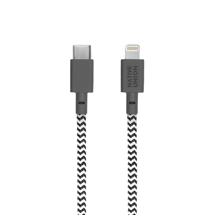 Native Union Кабел USB-C към Lightning 3m Zebra