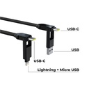 XLS01R Кабел Rolling Square inCharge XL 30 см черен