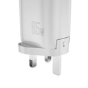 Dudao A7PRO 3-портово GaN зарядно устройство 3в1 (ЕС, САЩ, Обединеното кралство) 2 x Type C (PD) + USB (QC) 65W бяло