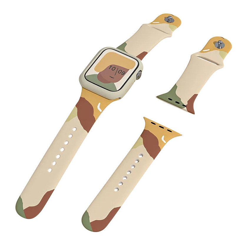Moro Пъстра силиконова каишка за Apple Watch, различни цветове