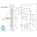 RGAC-1088P-Y-DЕлектронна брава с карта и код , инокс, захранване 4 бр.АА батерии, механичен ключ, за фалцови врати 3S