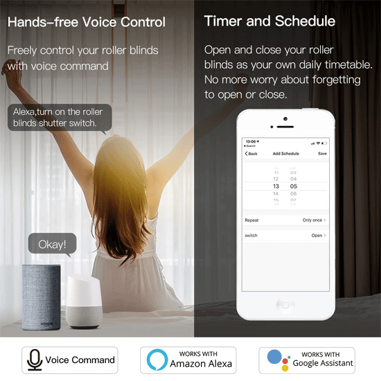 SMILE CURTAIN WiFi модул за контрол на завеси и ролетни щори, 220V
