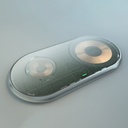 Choetech Qi 2в1 безжично зарядно устройство за смартфони, със стойка за Apple Watch, (MFI), USB Type C, бяло (T317)