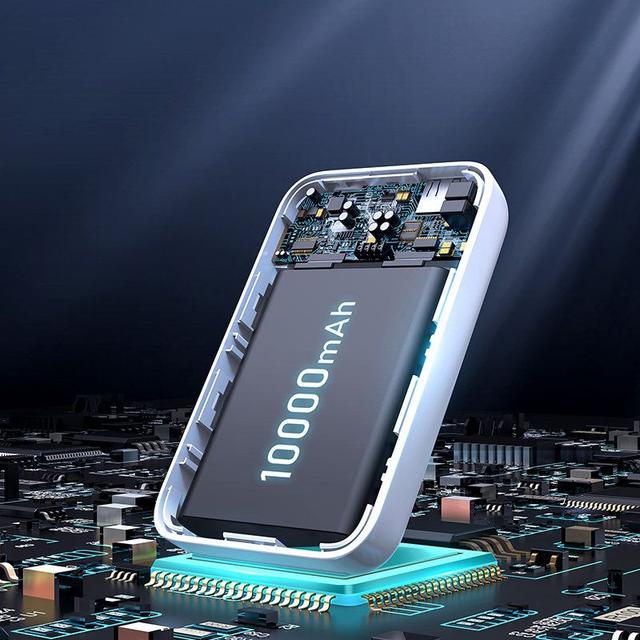 Joyroom power bank 10000mAh 20W Power Delivery Quick Charge magnetyczna wireless Qi charger 15W for iPhone MagSafe compatible white