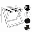 COMPACT Дървена сгъваема поставка за багаж с текстилни ленти