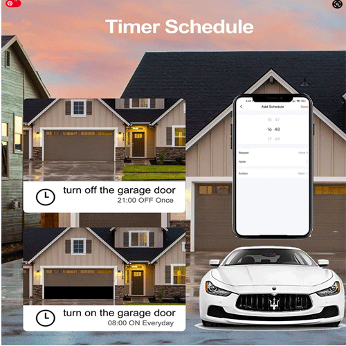 SMILE GARAGE G-01Z ZigBee контролер за управление на гаражни врати комплект с магнитен контакт