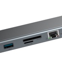 Baseus, Enjoyment многофункционален хъб 10 в 1 за MacBook и компютри с порт USB-C, сребрист, CATSX-F0G