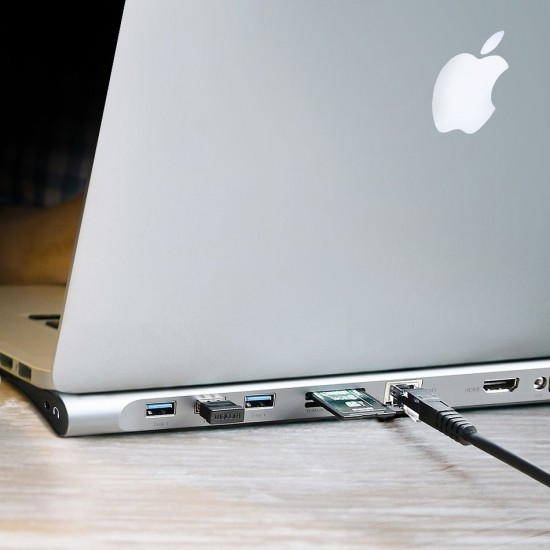 Baseus, Enjoyment многофункционален хъб 10 в 1 за MacBook и компютри с порт USB-C, сребрист, CATSX-F0G