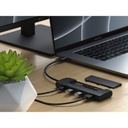 Satechi USB-C хибриден многопортов адаптер със SSD корпус черен