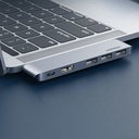 Ugreen многофункционален HUB 2x USB Type C към USB Type C PD (Thunderbolt 3, 100W, 4K @ 60 Hz, 10 Gbps) / HDMI 4K @ 30 Hz / 3x USB 3.0 за MacBook Pro / Air сив