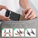 Ugreen, X-Kit сгъваема стойка за лаптоп HUB USB, черна, 80551
