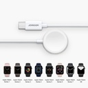 Joyroom S-IW004 кабел с индукционно зарядно за Apple Watch 1.2m бял