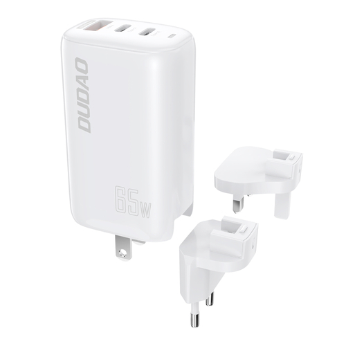 Dudao A7PRO Phone fast charger, iPhone charger, USB C charger, 65W, white