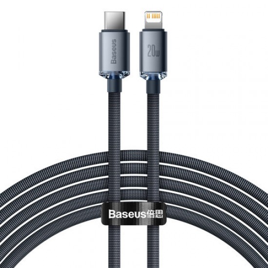 Crystal Shine 2 m кабел за iPhone, USB кабел за бързо зареждане  USB C/Lightning