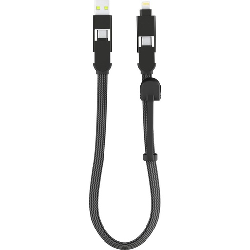 [480000066] Rolling Square inCharge XL 6 in 1 charging cable, 30cm Black