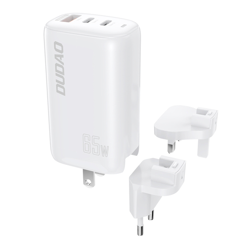 [4830000003] Dudao A7PRO Phone fast charger, iPhone charger, USB C charger, 65W, white
