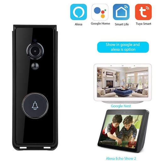 [4630000001] SMILE VDB BK WiFi Video Doorbell, FHD, IP66