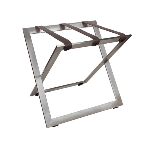 COMPACT M LS Steel foldable luggage rack with leather straps