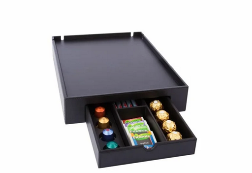 SPACE Luxury WELCOME Tray for electric kettle and coffee machine with organizer drawer for coffee capsules