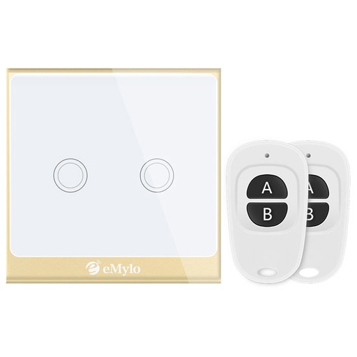 [460000013] SMILE THOUCH 2 RF WiFi two way touch light switch with remote control