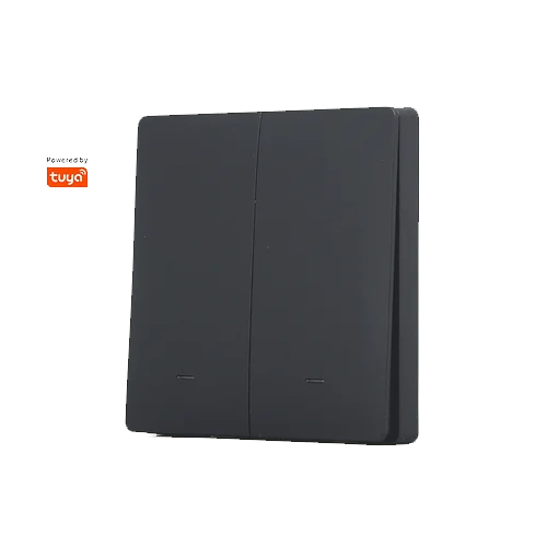 [460000093] SMILE  ZB2 BK Zigbee smart double light switch, black two-wire line (without zero line), Tuya, Smart Life
