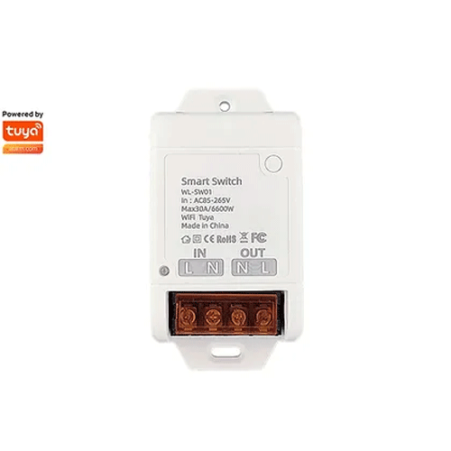 [460000077] SMILE W30A WiFi електрически превключвател с едно реле, Max 30A 220V, съвместим с Smart Life, Tuya