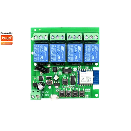 [460000080] SMILE W4R RF WiFi+RF смарт превключвател с 4 релета,7-32V, inching, selflocking, interlock  режим