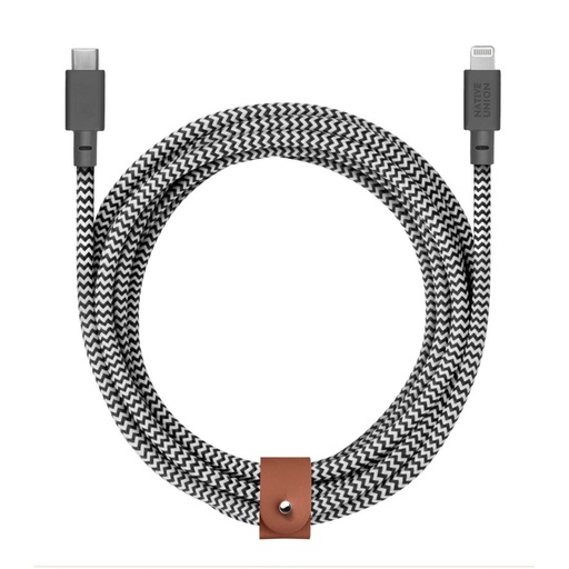 [480000020] Native Union Cable USB-C to Lightning 3m Zebra, iPhone charging cable