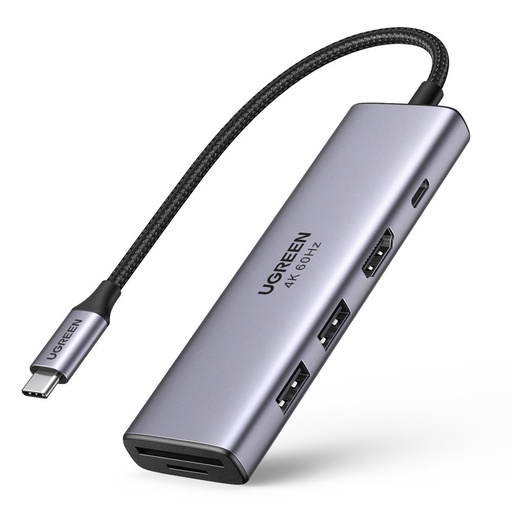 [480000044] Ugreen,  Многофункционален HUB USB Type C, сив, 60384 CM511