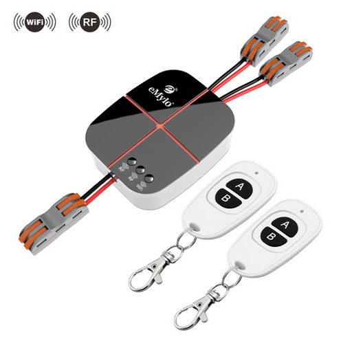 [460000005] TURTLE DUAL WiFi+RF Electric Switch with Two Relays, 220V, Smart Life, Tuya
