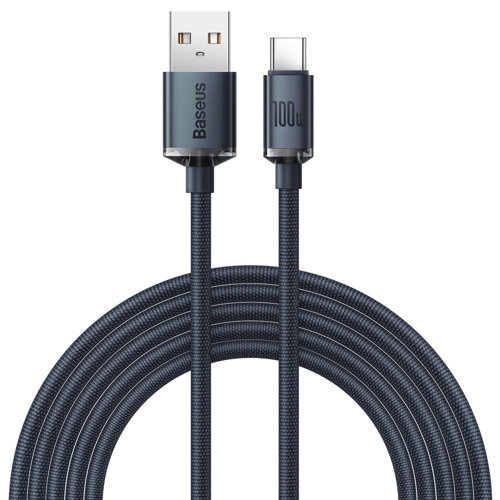[480000063] Baseus fast charging USB C charging cable 100W, USB A to USB C, 2 m