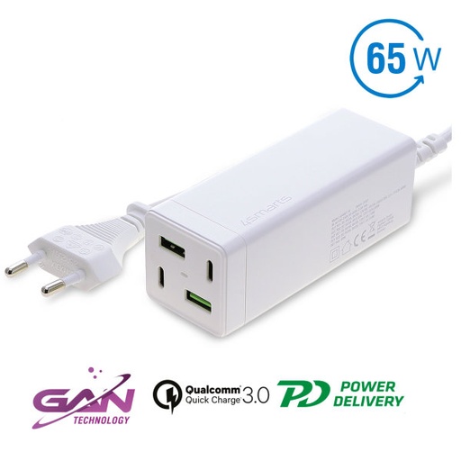 [480000064] Универсално зарядно за телефон MultiGaN 65W с бързо зареждане , PD